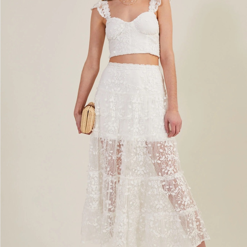 Altard State Brixley White Bridal Matching Skirt Set